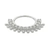 Piercing de Furo Piuka Argola Torção 8mm Freya Zircônias Prata