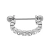 Piercing de Furo Piuka Argola P Stella 10mm Zircônia Prata