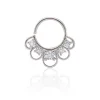 Piercing de Furo Piuka Argola Torção 8mm Laly Zircônias Prata