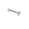 Piercing de Furo Piuka Haste 8mm Nila Ponto de Luz Zircônia Prata