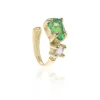 Piercing de Pressão Camy Gota Esmeralda Folheado a Ouro 18k