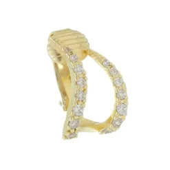 Piercing de Pressão Piuka Adell Zircônias Folheado a Ouro 18k
