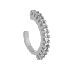 Piercing de Pressão Piuka Ivy Argola Zircônia Cristal Folheado em Ródio Branco
