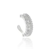 Piercing de Pressão Piuka Candy Duas Voltas Zircônia Folheado em Ródio Branco