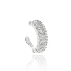 Piercing de Pressão Piuka Candy Duas Voltas Zircônia Folheado em Ródio Branco