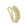 Piercing de Pressão Piuka Taty Bolinhas e Zircônias Cristal Folheado a Ouro 18k