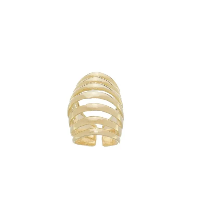 Piercing Gota Luana Texturizado Folheado a Ouro 18k