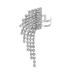 Piercing Piuka Niara Franja Strass Folheado em Ródio Branco
