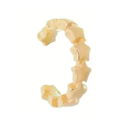 Piercing Piuka Pressão Lili Elos Estrelas Folheado Ouro 18k