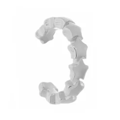 Piercing Piuka Pressão Lili Elos Estrelas Folheado Ródio Branco