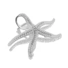 Piranha Metal Estrela Pérolas Strass Prata