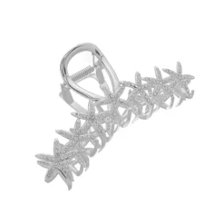 Piranha Metal Mini Estrelas Strass Prata