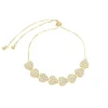 Pulseira Ajustavel Maria Clara Coração Zircônias Folheado a Ouro 18k