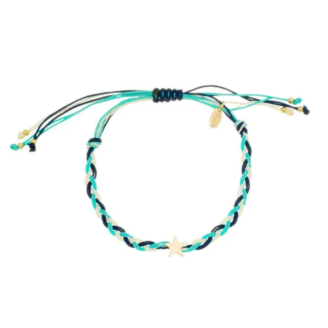 Pulseira Brenda Estrela Ajustável Azul