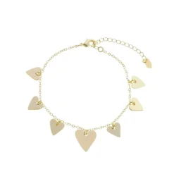 Pulseira Corações Piuka Vintage Folheado a Ouro 18k