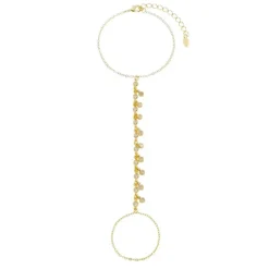 Pulseira de Mão Alice Zircônias Folheada a Ouro 18k