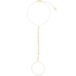 Pulseira de Mão Jamile Pontos de Luz Folheada a Ouro 18k