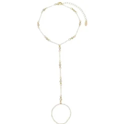 Pulseira de Mão Lia Zircônias Folheada a Ouro 18k