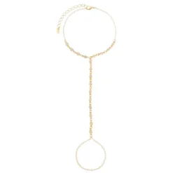 Pulseira de Mão Mayte Zircônias Folheada a Ouro 18k