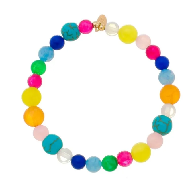 Pulseira Feminina Ana Beatriz Pedras Naturais Coloridas
