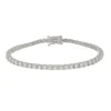 Pulseira Feminina Riviera Megan Zircônias Folheada em Ródio Branco