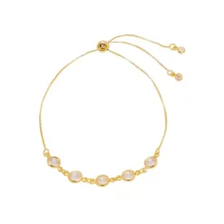 Pulseira Folheada a Ouro 18k Betina Ajustável Zircônias
