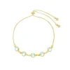 Pulseira Folheada a Ouro 18k Ajustável Zircônias Acqua Betina