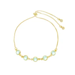 Pulseira Folheada a Ouro 18k Ajustável Zircônias Acqua Betina