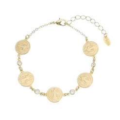 Pulseira Folheada a Ouro 18k São Bento Zircônia