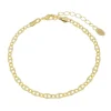 Pulseira Folheada a Ouro 18k Corrente Elos Trabalhada Lu