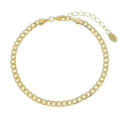 Pulseira Folheada a Ouro 18k Elos Groumet Trabalhados Lica