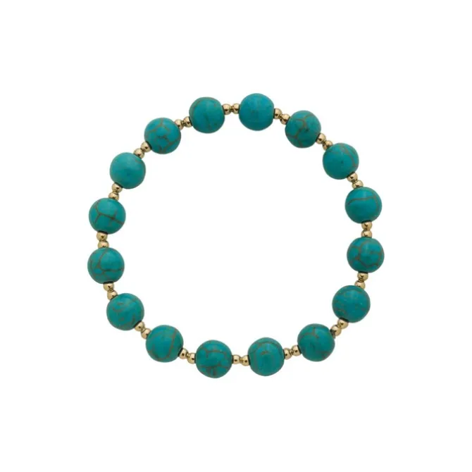 Pulseira Juliana Pedra Howlita Turquesa