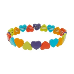 Pulseira Lara Coração Metal Tons de Amarelo