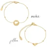 Pulseira Mãe e Filha Ana Luísa Coração Folheadas a Ouro 18k