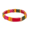 Pulseira Nena Retangulos Metal Pink