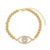 Pulseira Olho Grego Zircônias Folheada a Ouro 18k Rebeca