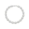 Pulseira Riviera Anne Oval Zircônias Folheada em Ródio Branco