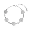 Pulseira São Bento Zircônia Folheada em Ródio Branco