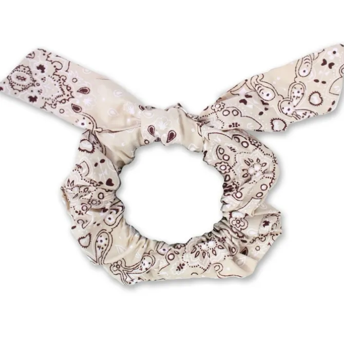 Scrunchie/lacinho Piuka Lenço Bege
