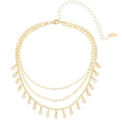 Tornozeleira Piuka 3 Voltas Malu Zirconia Folheada a Ouro 18k