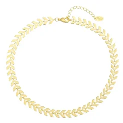 Tornozeleira Piuka Kylie Folhinhas Folheada a Ouro 18k