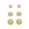 Trio de Brincos Chuveirinho Serena Zircônias Folheado a Ouro 18k