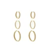 Trio de Brincos Clarice Zircônias Folheado a Ouro 18k